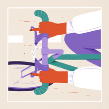 Load image into Gallery viewer, "City Cycling" backprint shirt