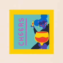 Load image into Gallery viewer, "cheers!" backprint shirt