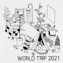 Lade das Bild in den Galerie-Viewer, &quot;World Trip 2021&quot; shirt (Siebdruck)