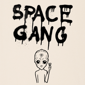 "Space Gang" backprint shirt (Siebdruck)